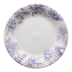 Fiesta Dinnerware - Botanical Floral Lavender Classic Rim 10 1/2 Inch Dinner Plate - Botanical Floral Lavender Classic Rim 10 1/2 Inch Dinner Plate