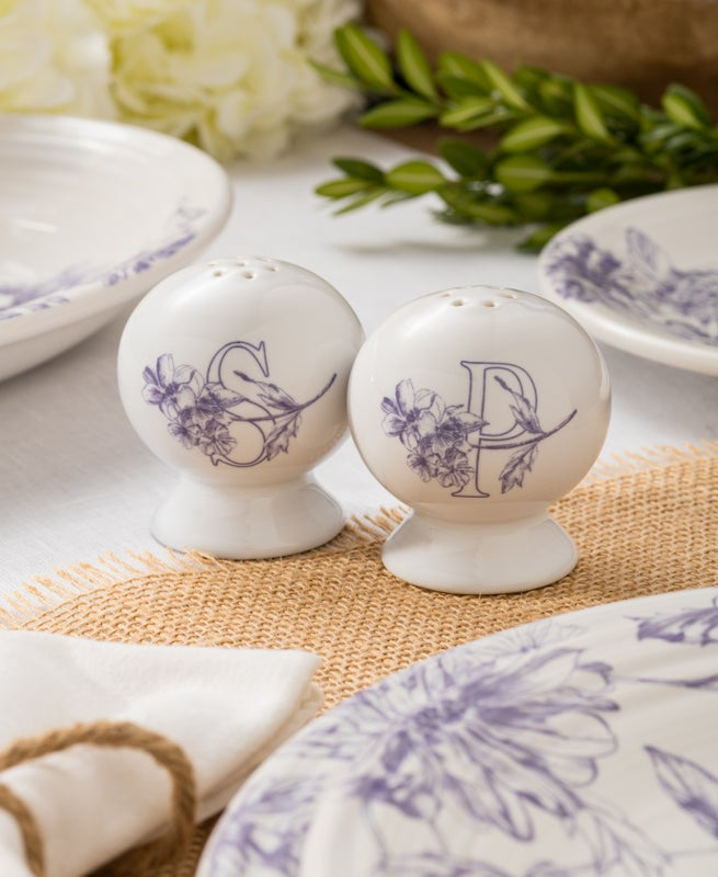 Fiesta Dinnerware - Botanical Floral Lavender 2 5/8 Inch Salt and Pepper Shaker Set - Botanical Floral Lavender 2 5/8 Inch Salt and Pepper Shaker Set - Image 2