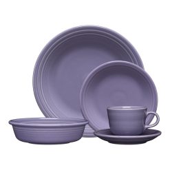 Fiesta Dinnerware - Lavender Classic Rim 5-Piece Place Setting, Service for 1 - Lavender Classic Rim 5-Piece Place Setting, Service for 1