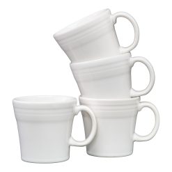 Fiesta Dinnerware - White 15 OZ Set of 4 Tapered Mugs - White 15 OZ Set of 4 Tapered Mugs