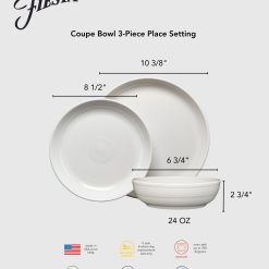 Alternative view of Fiesta Dinnerware - Lavender Coupe Bowl 3-Piece Place Setting - Lavender Coupe Bowl 3-Piece Place Setting