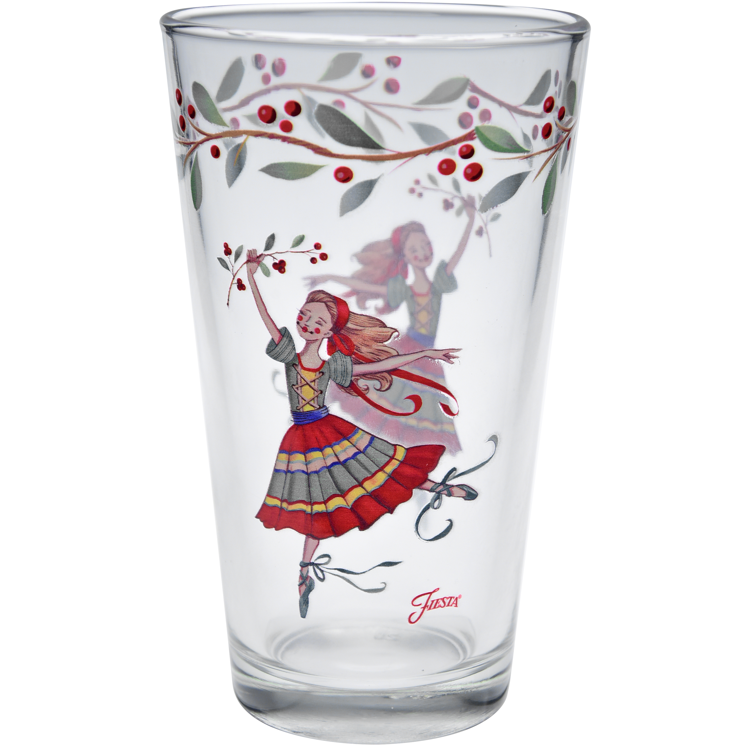 Fiesta Dinnerware - Nutcracker The Ballerina 16 oz. Cooler Glass - Set of 4 - Nutcracker The Ballerina 16 oz. Cooler Glass - Set of 4 - Image 2
