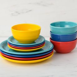 Alternative view of Fiesta Dinnerware - Mixed Vibrant Bistro Coupe 12-Piece Dinnerware Set, Service for 4 - Mixed Vibrant Bistro Coupe 12-Piece Dinnerware Set, Service for 4