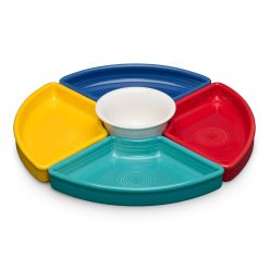 Fiesta Dinnerware - Vibrant 5-Piece Mixed Colors Entertaining Set 8 1/5 Inch - Vibrant 5-Piece Mixed Colors Entertaining Set 8 1/5 Inch