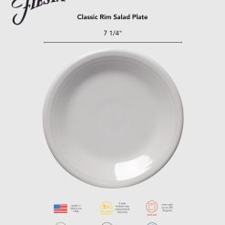 Alternative view of Fiesta Dinnerware - Lavender Classic Rim 7 1/4 Inch Salad Plate - Lavender Classic Rim 7 1/4 Inch Salad Plate